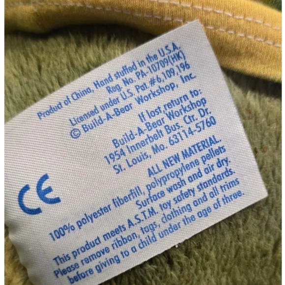 Build-A-Bear Green Dinosaur with Blue Tee - Picture 5 of 5